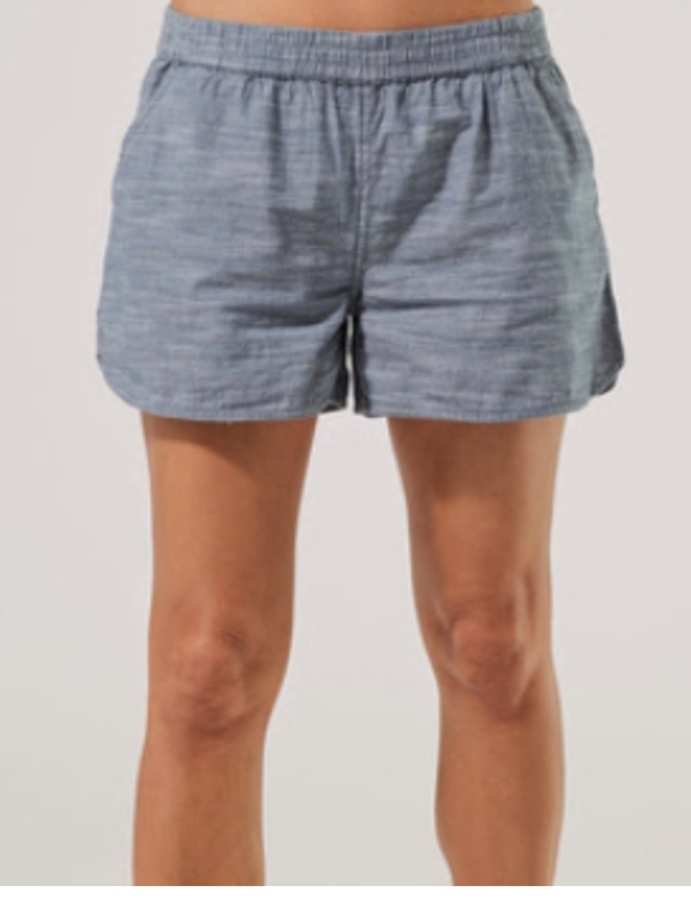 PACT Organic Cotton Chambray Pull On Shorts Size